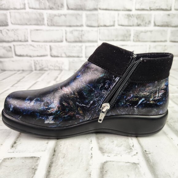 Alegria Sitka Women's US 7-7.5 EU 37 Black Zip Casual Slip Resistant Ankle Boots - Picture 7 of 10